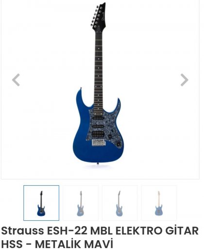 Strauss ESH-22 MBL ELEKTRO GİTAR HSS - METALİK MAVİ